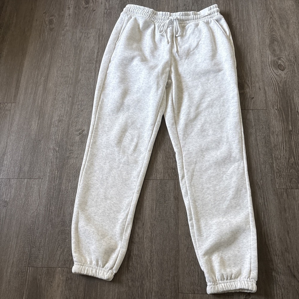 rue21 Womens White Jogger Pants Relaxed Fit Drawstring Size L 69982JBV